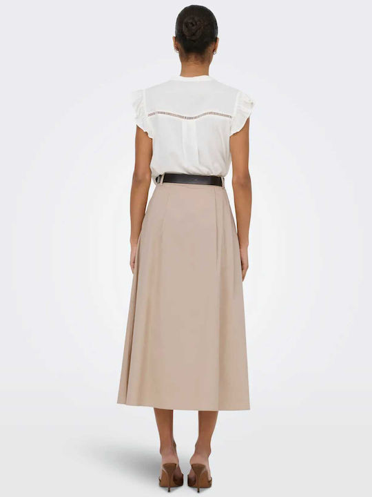 Only Φούστα Oxford Tan Beige