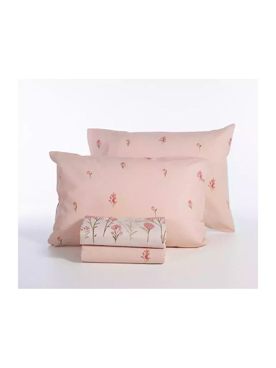 Nef-Nef Homeware Bettwäsche-Set Überdoppel mit Gummiband 160x200+35cm. Fragesca Ecru 4Stück