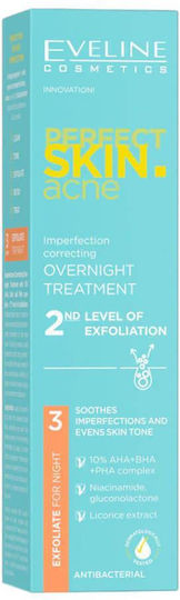 Eveline Perfect Skin Overnight Treatment Face Serum for Acne 30ml