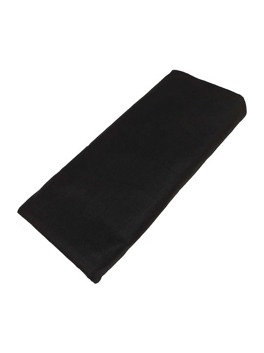 Le Blanc Sheet for Single Bed with Elastic 100x200+30cm. Cotton Line Black