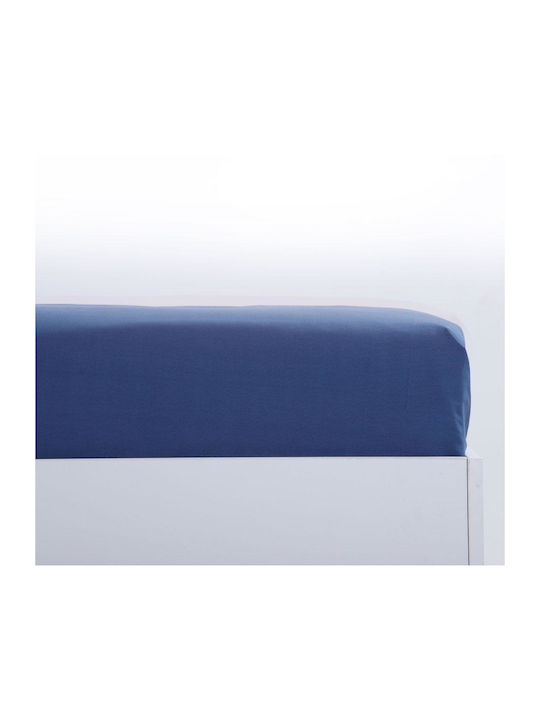 Nef-Nef Homeware Sheet Super-Double with Elastic 160x200+35cm. Nautica Coast True Navy