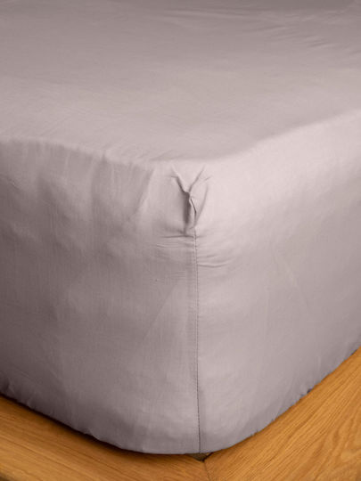 Sunshine Bettlaken Super-Doppel mit Gummiband 160x200+30cm. Cotton Feelings 151 Light Grey