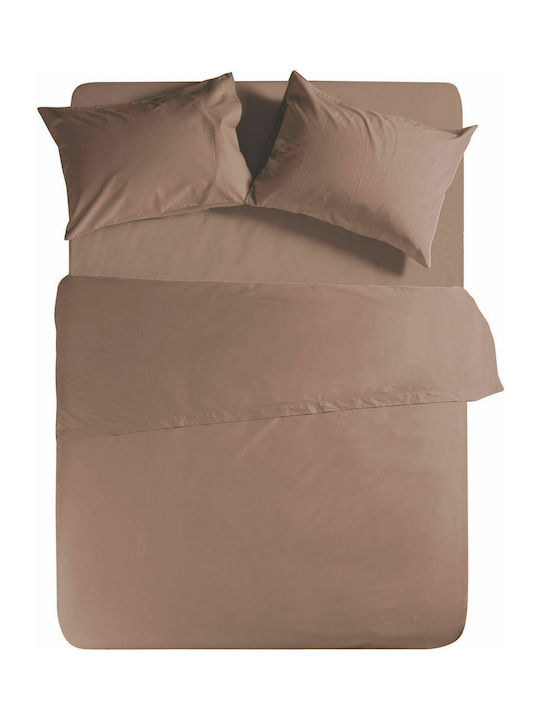 Nef-Nef Homeware Sheet Super-Double 240x270cm. Basic 1012 Brown