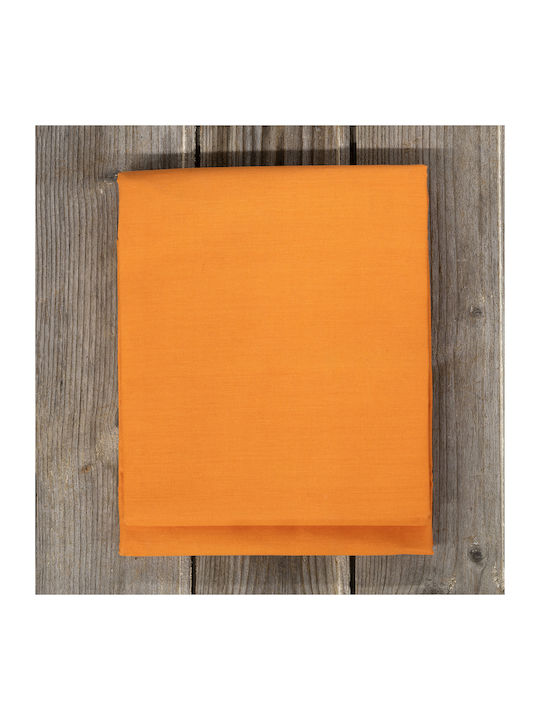 Nima Unicolors Σεντόνι Υπέρδιπλο με Λάστιχο 160x200+32εκ. Deep Orange