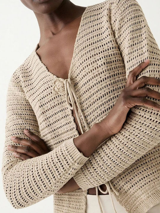 Women's Knitted Cardigan Beige