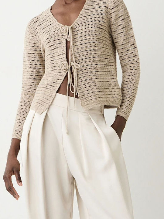 Women's Knitted Cardigan Beige