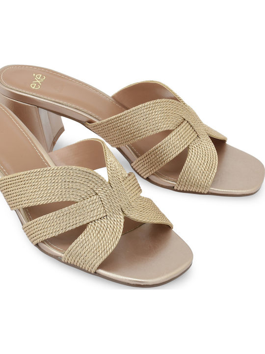 Fabric Sandals Rose Gold