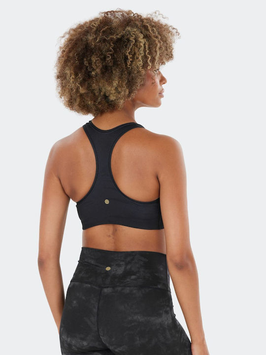 Damen Sport-BH Schwarz mit Abnehmbarer Polsterung
