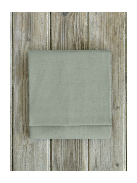 Nima Unicolors Σεντόνι Υπέρδιπλο με Λάστιχο 165x205+35εκ. Rock Green