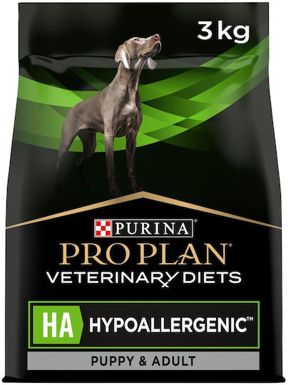 Pro Plan Veterinary Diets HA Hypoallergenic 3kg Dry Food Diet, Gluten-Free for Adult Dogs