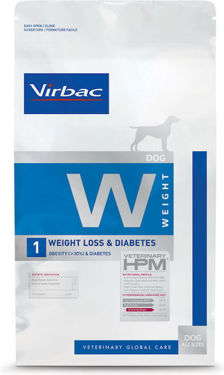 Virbac Weight Loss & Diabetes 3kg Ξηρά Τροφή Διαίτης για Ενήλικους Σκύλους με Κοτόπουλο και Χοιρινό