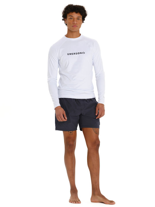 Emerson UPF 50+ Unisex Μακρυμάνικη Αντηλιακή Μπλούζα Λευκή