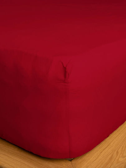 Sunshine Cotton Feelings 151 Υπέρδιπλο 160x200+30εκ. με Λάστιχο 113 Red