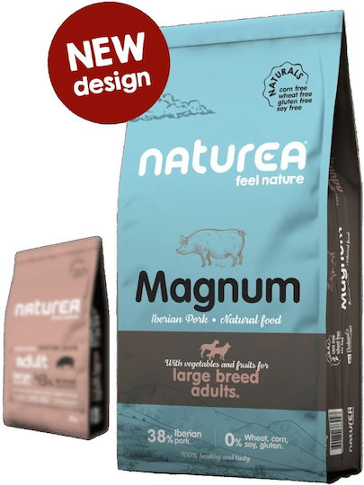Naturea Naturals Magnum 12kg Ξηρά Τροφή χωρίς Γλουτένη για Ενήλικους Σκύλους Μεγαλόσωμων Φυλών με Χοιρινό Iberian Pork