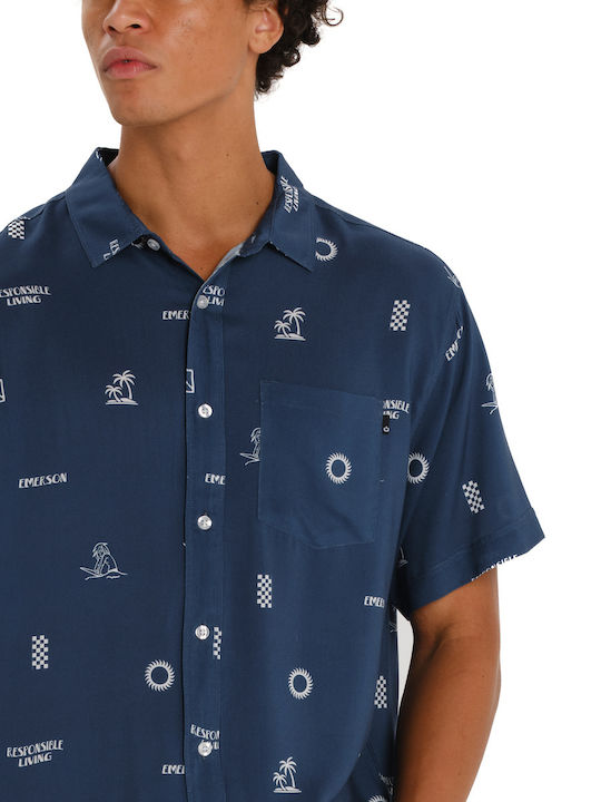 Short Sleeve Shirt in Regular Fit Blue