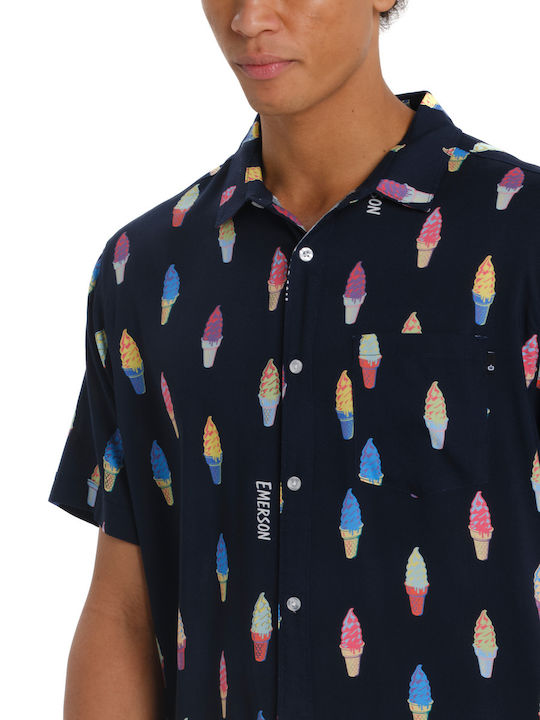 Short Sleeve Shirt in Regular Fit Blue