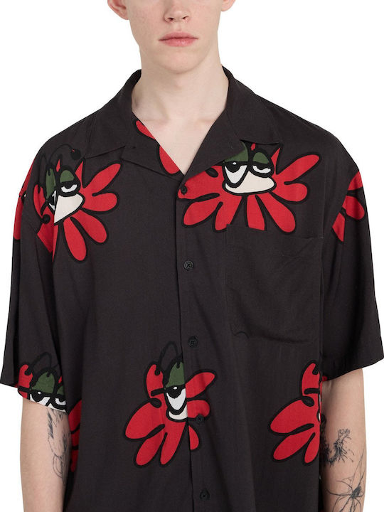 Resort Κοντομάνικο Πουκάμισο σε Φαρδιά Γραμμή Floral Poppies