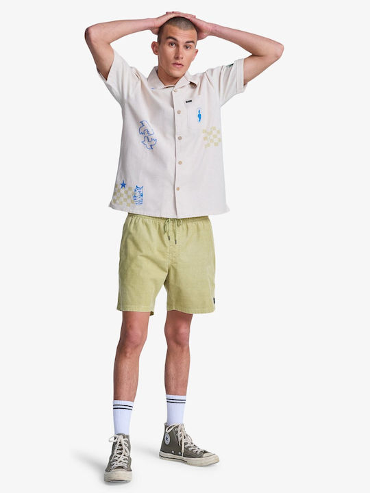 Short Sleeve Linen Shirt Moonbeam