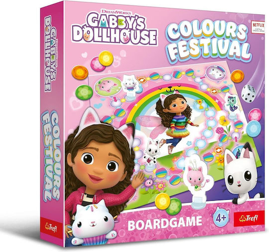 Board Game Gabby's Dollhouse Color Festival for 4 Players 4+ Years Old (EN) Trefl