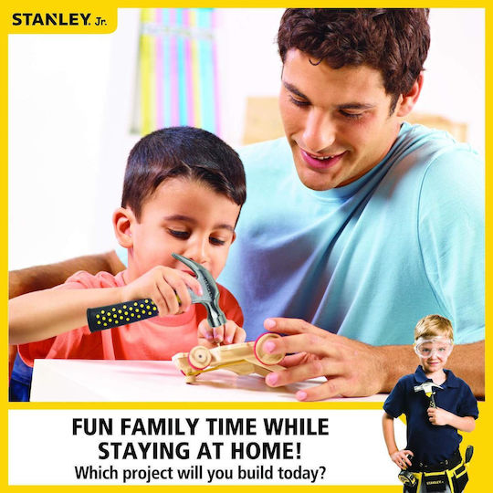 Stanley Jr Toys Παιχνίδι Κατασκευών Ξύλινo Περιπολικό για Παιδιά 5+ Ετών