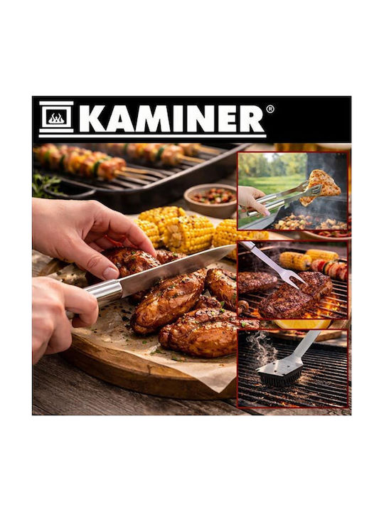 Kaminer Σετ Εργαλείων Bbq 6 Τεμαχίων Ανοξείδωτα Αξεσουάρ Θήκη Μεταφοράς 27178 Kaminer