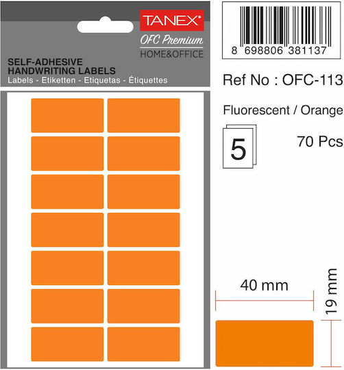 Tanex Role Autoadezive În Role 19x40mm 70 Bucăți
