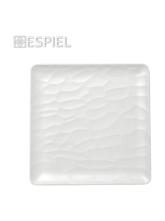 Espiel Platou De Servire Melamină Albă Wavy Matte Espiel Platou De Servire Melamină Albă Wavy Matte