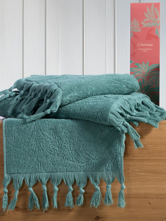 Nef-Nef Homeware Πετσέτα Προσώπου Charisma 50x90εκ. Blue Charisma Βάρους 550gr/m²