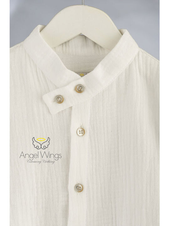 Angel Wings Taufkleidung für Jungen Beiger Anzug