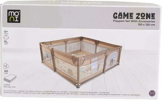 Moni Gamezone Parc cu Saltea Bej 120x120cm