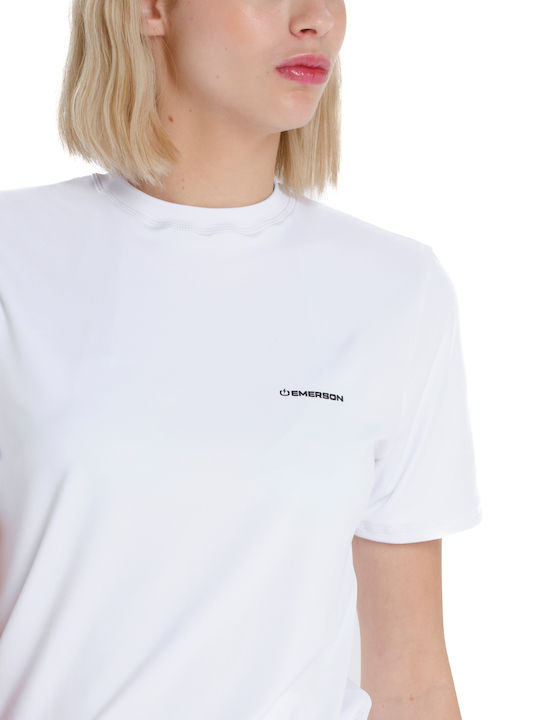 Emerson UPF 50+ Unisex Κοντομάνικη Αντηλιακή Μπλούζα Λευκή