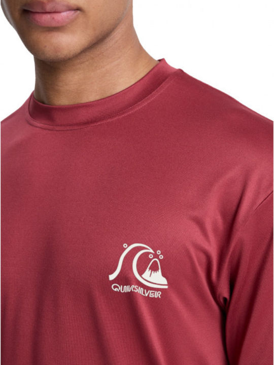 Quiksilver DNA Surf UPF 50 Ανδρική Κοντομάνικη Αντηλιακή Μπλούζα Κόκκινη