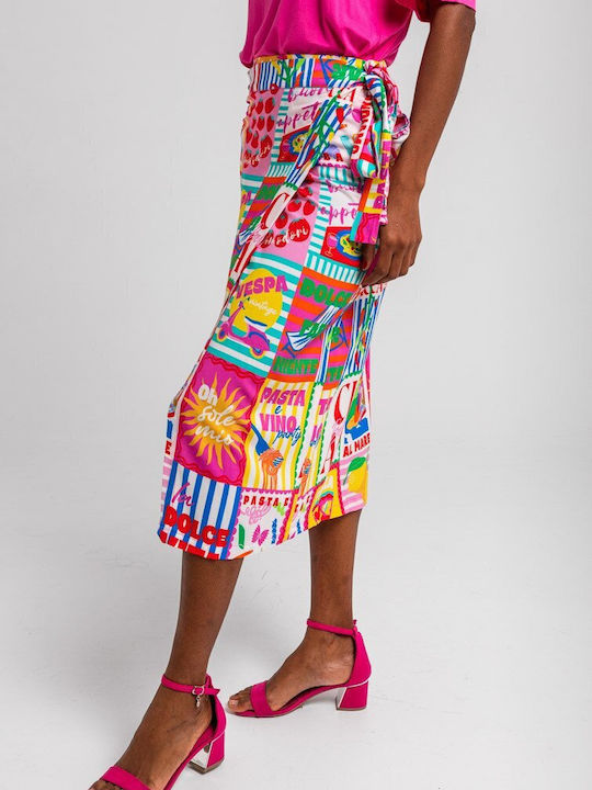 Midi Envelope Skirt Multicolour