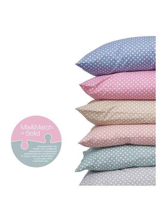 Borea Bettlaken Super-Doppel 220x240cm. Mix & Match Punkte Gray