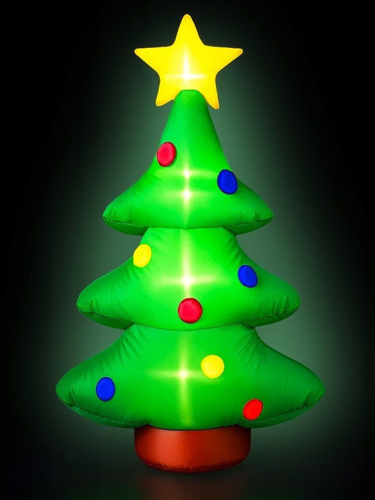 Outdoor Inflatable Christmas Tree Decoration Led Lighting Built-in Compressor 125 Cm Green