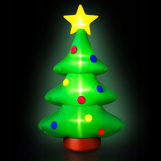 Outdoor Inflatable Christmas Tree Decoration Led Lighting Built-in Compressor 125 Cm Green