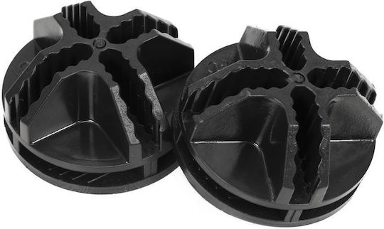 Țarc pliabil din plastic pentru câini 143x71x46 cm Negru