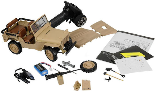 Amewi Scale Τηλεκατευθυνόμενο Αυτοκίνητο Crawler 4WD Μπεζ