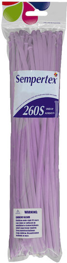 Sempertex Luftballons Modellierung 114cm 260 Lila 50 Stück Pastell Matt Lilac Nozzle Up