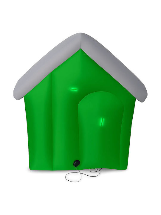 Moș Crăciun Gonflabil Iluminat Electric Din Plastic 150x100x85cm
