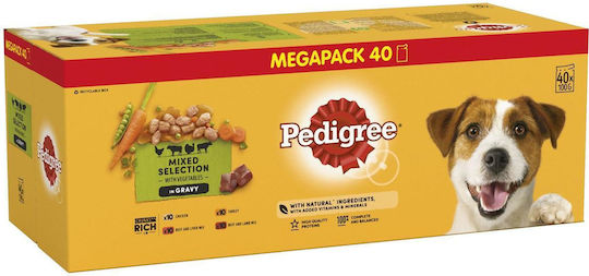 Pedigree Vital Protection Σάλτσα Υγρή Τροφή Σκύλων σε Φακελάκι με Κοτόπουλο, Λαχανικά και Μοσχάρι gr