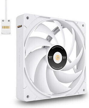 Thermaltake ToughFan EX14 Pro Reverse Blade Case Fans 140mm 2000rpm 107cfm Without LEDs Connection 4-Pin Molex Pack of 3 White