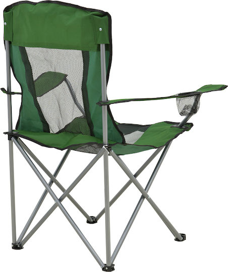 Beach Chair-camping Pesca Pakoworld Metal-waterproof Fabric Khaki Shade 55x55x95cm