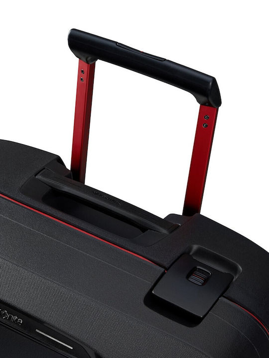 Samsonite Essens Spinner Mittlerer Hartschalenkoffer Charcoal/Rot mit 4 Rädern Höhe 69cm