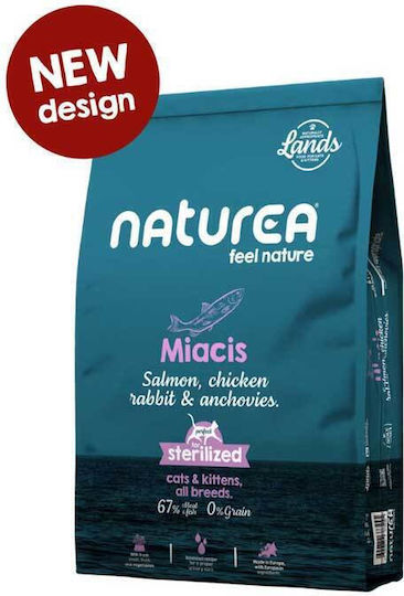 Naturea Miacis Ξηρά Τροφή χωρίς Σιτηρά για Στειρωμένες Γάτες με Σολομό / Κοτόπουλο 5.5kg