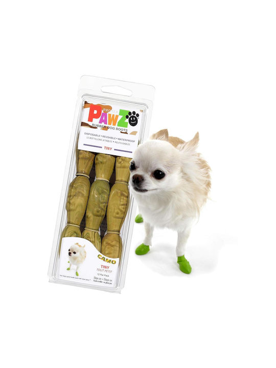 Pawz Гумени Обувки за Кучета Камуфлаж Малки 12 Бр Аксесоари за Домашни Любимци Pawz Гумени Обувки за Кучета Камуфлаж Малки 12 Бр Аксесоари за Домашни Любимци
