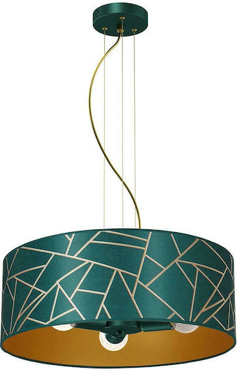 Eko Light Ziggy Lustră Suspendată Verde 50cm.