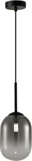 Eko Light Lustră Suspendată Negru 12cm.