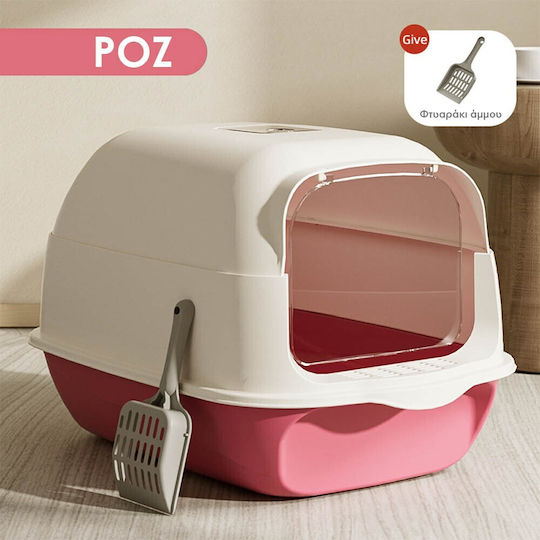 Cat Toilet Lid Door Pink 50×35×35cm