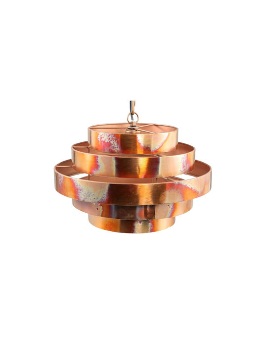 Zanth Ptmd Κρεμαστό Φωτιστικό Χάλκινο με Ντουί E27 42x42x29.5εκ.